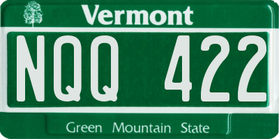 VT license plate NQQ422