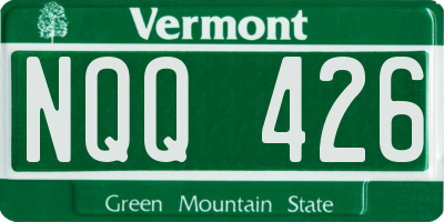 VT license plate NQQ426