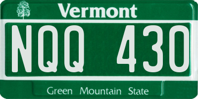 VT license plate NQQ430