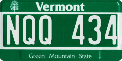 VT license plate NQQ434
