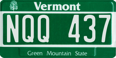 VT license plate NQQ437