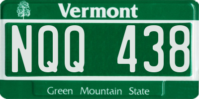 VT license plate NQQ438