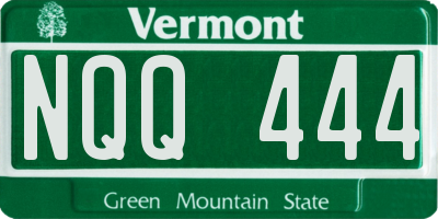 VT license plate NQQ444