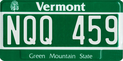 VT license plate NQQ459