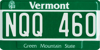 VT license plate NQQ460