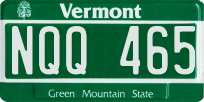 VT license plate NQQ465