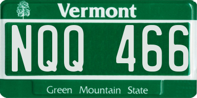 VT license plate NQQ466