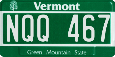 VT license plate NQQ467