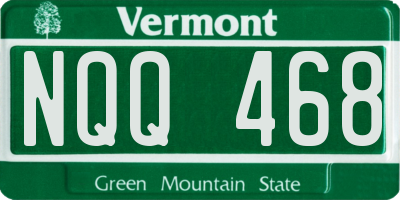 VT license plate NQQ468