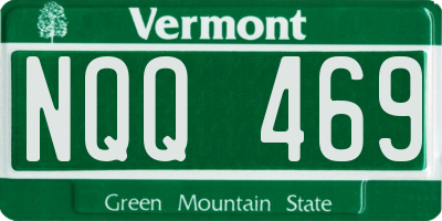 VT license plate NQQ469