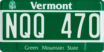 VT license plate NQQ470