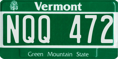 VT license plate NQQ472