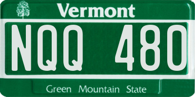 VT license plate NQQ480