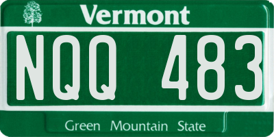 VT license plate NQQ483