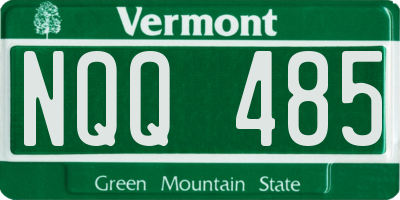 VT license plate NQQ485