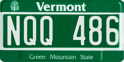 VT license plate NQQ486