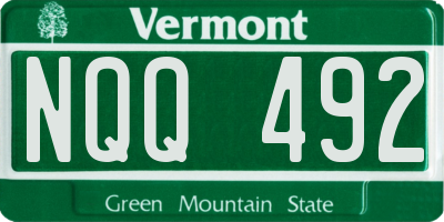 VT license plate NQQ492