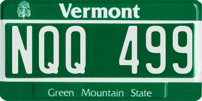 VT license plate NQQ499