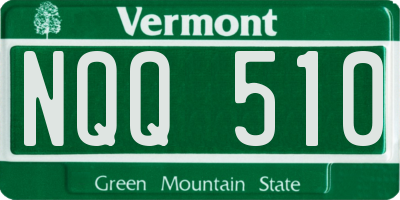 VT license plate NQQ510