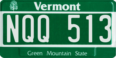 VT license plate NQQ513