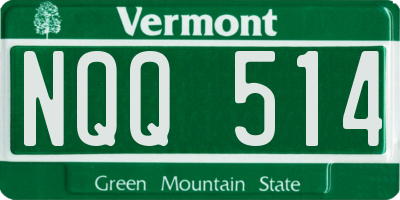 VT license plate NQQ514