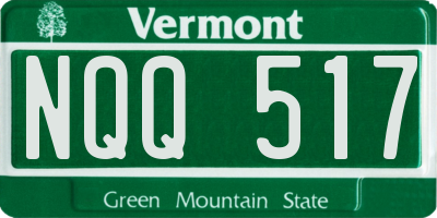 VT license plate NQQ517