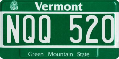 VT license plate NQQ520