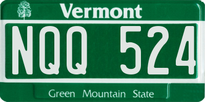 VT license plate NQQ524