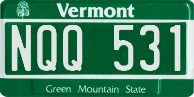 VT license plate NQQ531