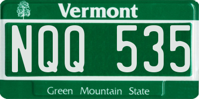 VT license plate NQQ535