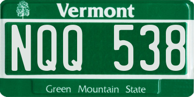 VT license plate NQQ538