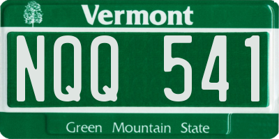 VT license plate NQQ541