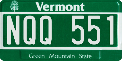 VT license plate NQQ551