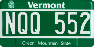 VT license plate NQQ552