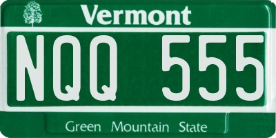 VT license plate NQQ555