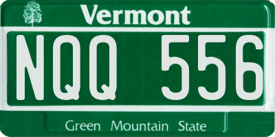 VT license plate NQQ556