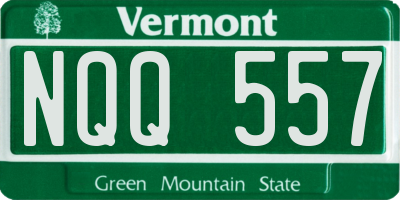 VT license plate NQQ557