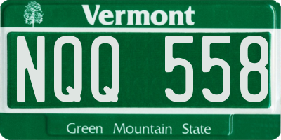 VT license plate NQQ558