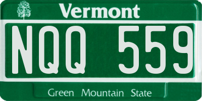 VT license plate NQQ559