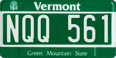 VT license plate NQQ561