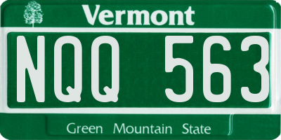 VT license plate NQQ563