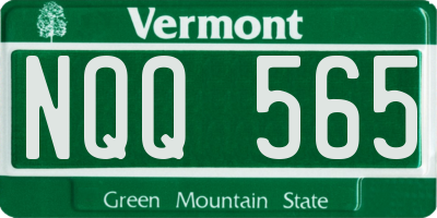VT license plate NQQ565