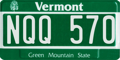 VT license plate NQQ570