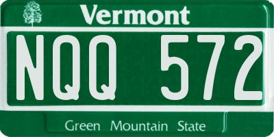VT license plate NQQ572