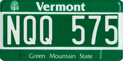 VT license plate NQQ575