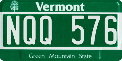 VT license plate NQQ576