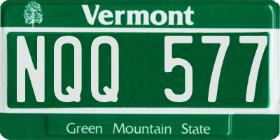 VT license plate NQQ577