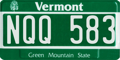 VT license plate NQQ583