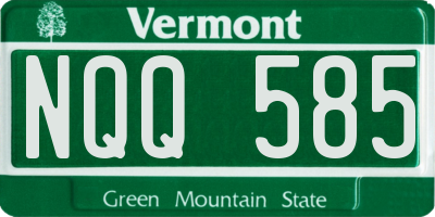 VT license plate NQQ585