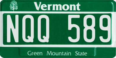VT license plate NQQ589